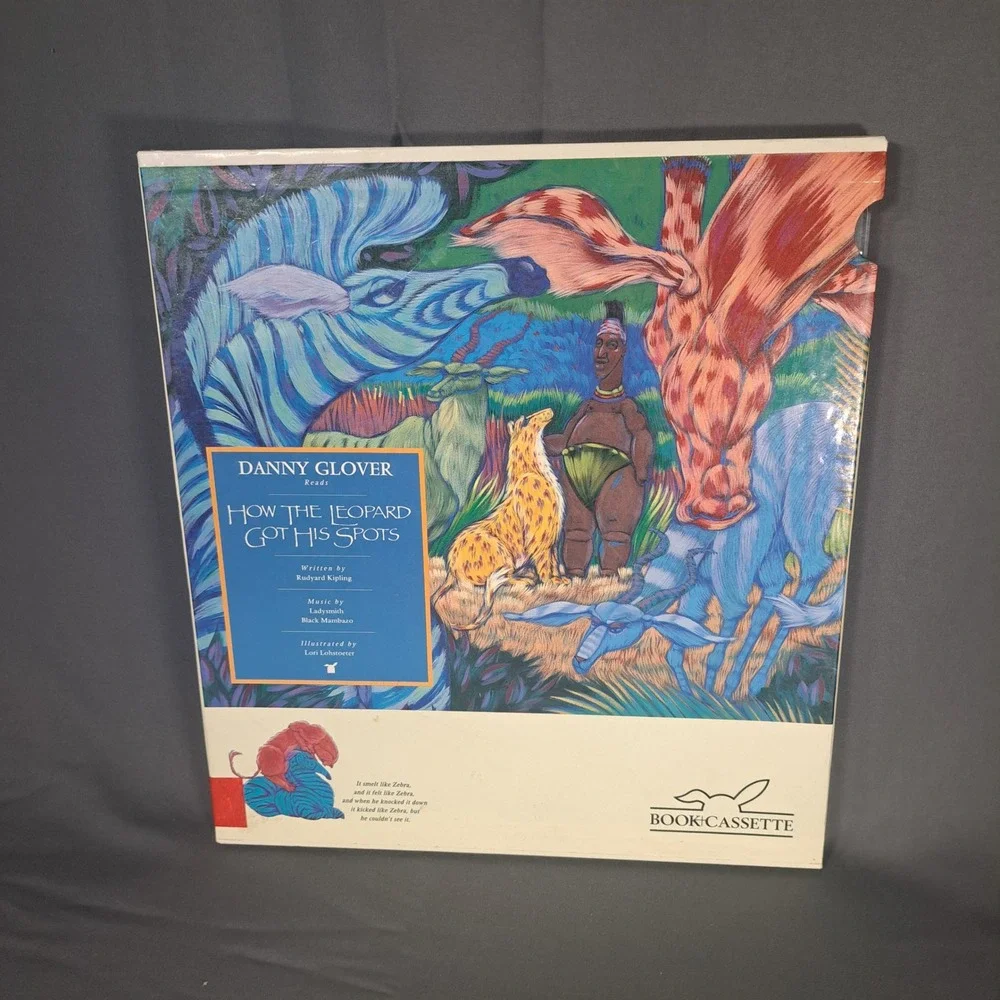 VTG How The Leopard Got His Spots Danny‎ Glover Book Cassette Kipling 1989